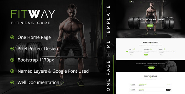 FITWAY Gym PSD Website Template
