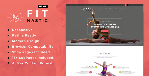 Fitnastic: Gym HTML Website Template