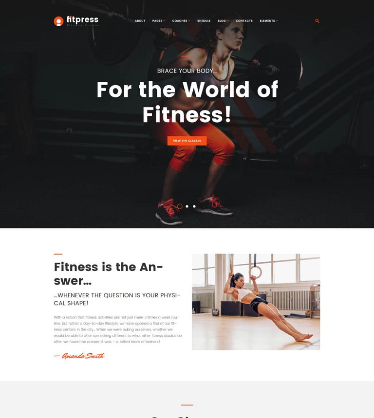 Fitpress Fitness Gym WordPress Theme