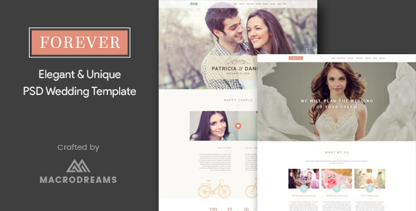 Forever Wedding PSD Website Template