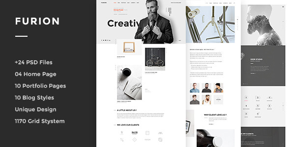 Furion Portfolio PSD Website Template