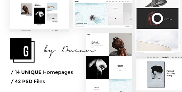 GRAPHIE Photography PSD Website Template