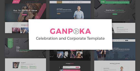 Ganpoka Entertainment PSD Website Template