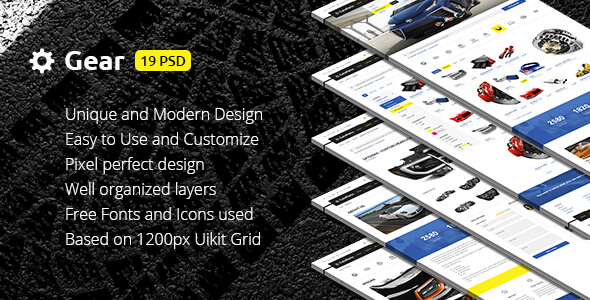 Gear Business PSD Website Template