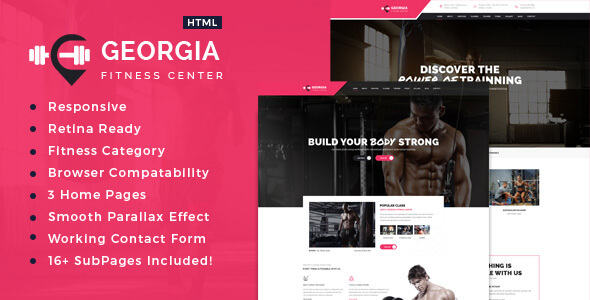 Georgia: Gym HTML Website Template