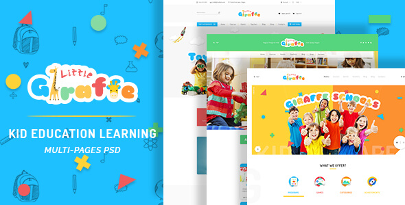 Giraffe Education PSD Website Template