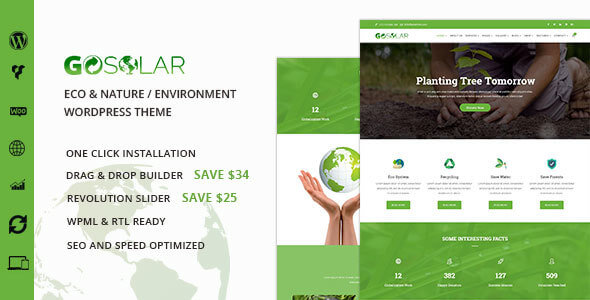 Go Solar Eco And Green WordPress Theme