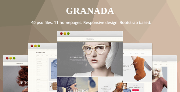 Granada Ecommerce PSD Website Template