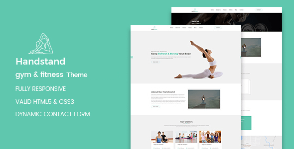 Handstand Fitness Gym WordPress Theme