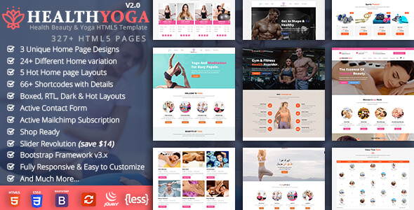 Health Yoga: Gym HTML Website Template
