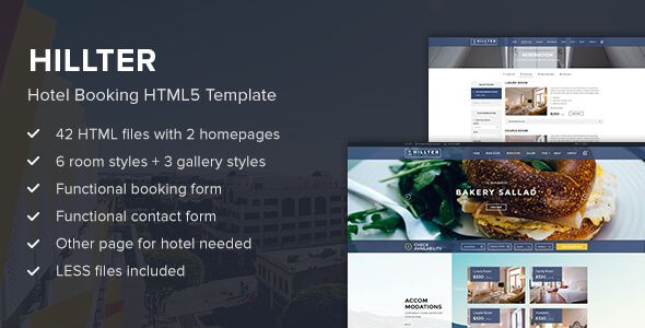 Hillter Hotel HTML Website Template