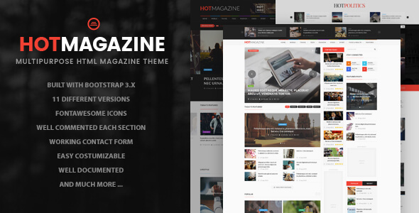 Hotmagazine Entertainment HTML Website Template