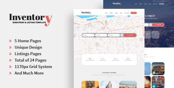 Inventory Directory PSD Website Template