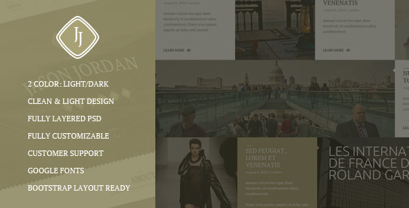 JJ Portfolio PSD Website Template