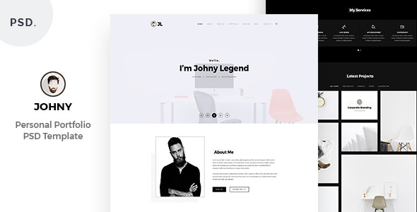 Johny Resume PSD Website Template