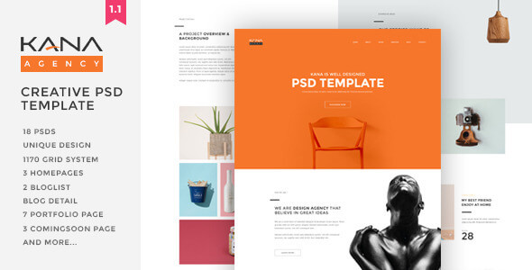 Kana Portfolio PSD Website Template