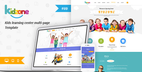 Kidzone Education PSD Website Template