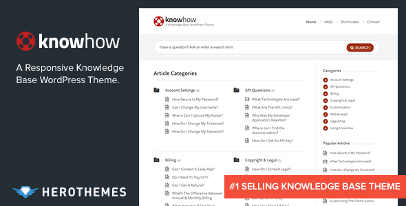 KnowHow Knowledge Base WordPress Theme