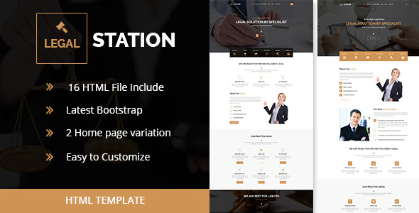 LEGAL STATION Lawyer HTML Website Template