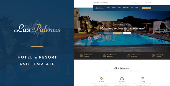 Las Palmas Hotel PSD Website Template