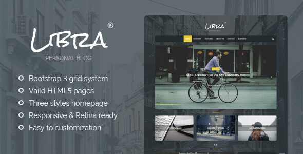 Libra Personal HTML Website Template