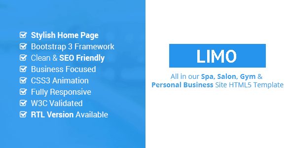 Limo Spa Salon HTML Website Template