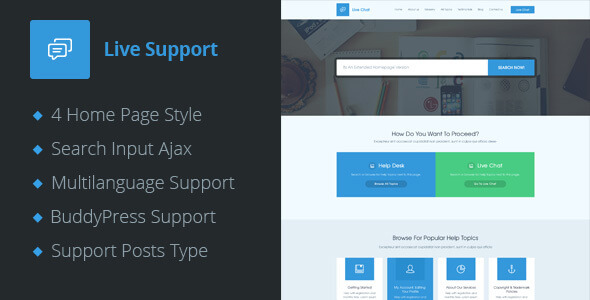 Live Support Knowledge Base WordPress Theme