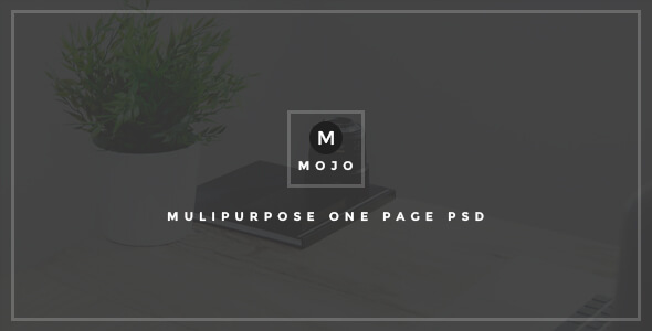 MOJO One Page PSD Website Template