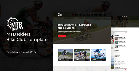 MTB Riders Sports PSD Website Template