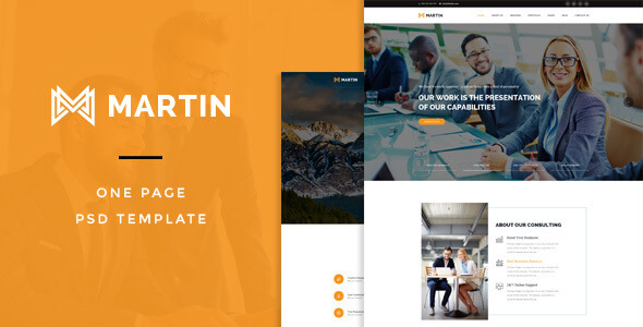 Martin One Page PSD Website Template