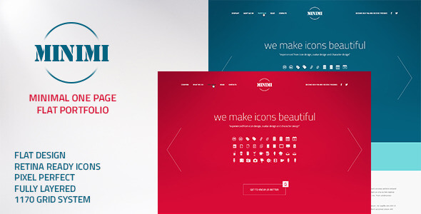 Minimi One Page PSD Website Template