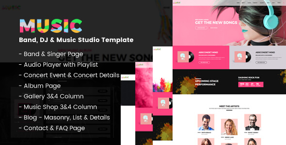 Music HTML Website Templates