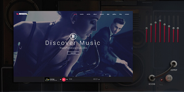 Muziq Entertainment HTML Website Template