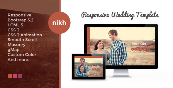 NIKH Wedding HTML Website Template