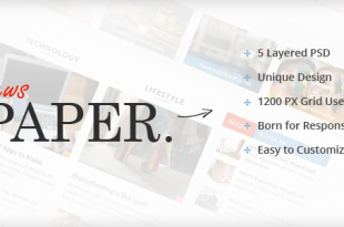 Newspaper PSD Website Templates