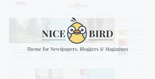 Nice Bird Newspaper PSD Website Template
