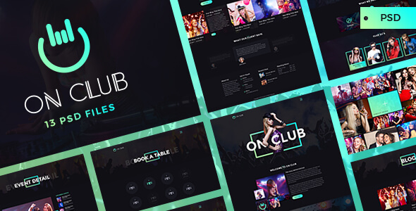 OnClub Night Club PSD Website Template