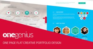 One Page PSD Website Templates