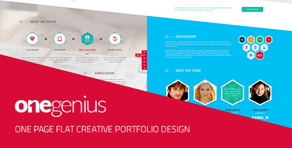 OneGenius Portfolio PSD Website Template