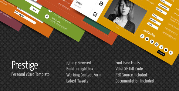 Prestige Personal HTML Website Template