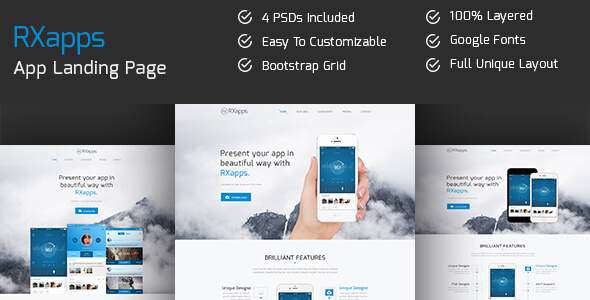 RXapps Technology PSD Website Template