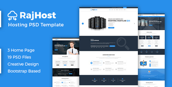 RajHost Technology PSD Website Template