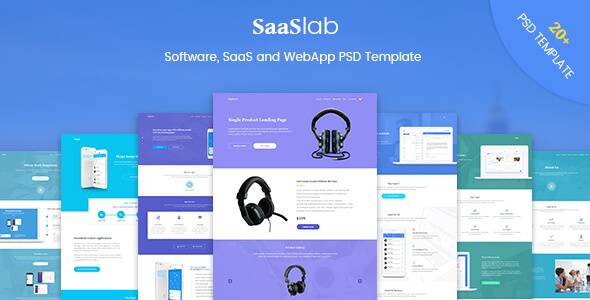 SaaSLab Technology PSD Website Template