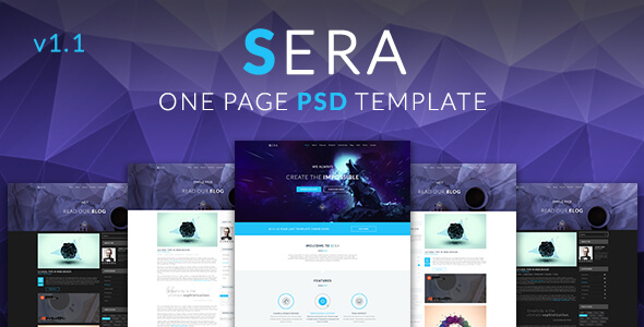Sera One Page PSD Website Template