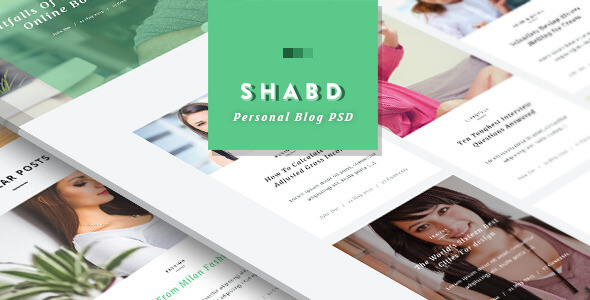 Shabd Personal PSD Website Template