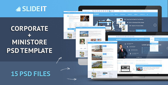 Slideit Corporate PSD Website Template