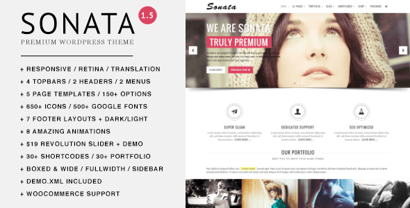 Sonata 3 Column WordPress Theme