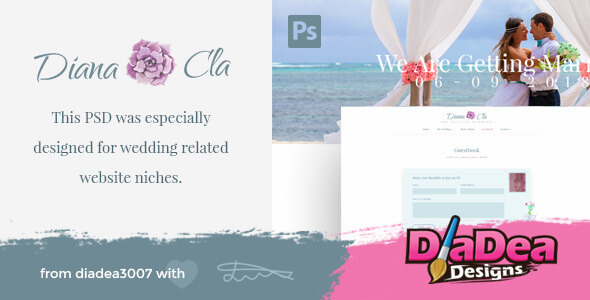 Special Day Wedding PSD Website Template