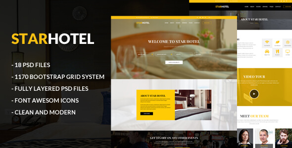 Star Hotel PSD Website Template