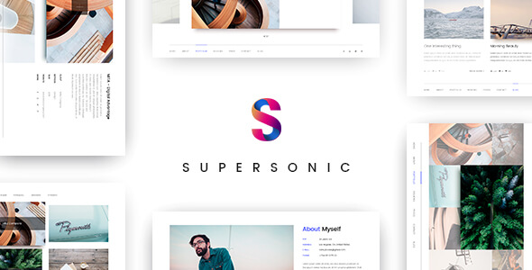 Supersonic Resume PSD Website Template